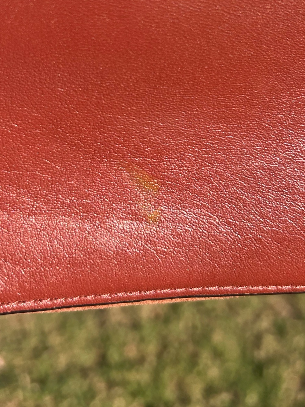 Vintage Michael  Kors Astor Rust/Burnt Orange Leather & Suede Grommet Chain - Picture 3 of 15
